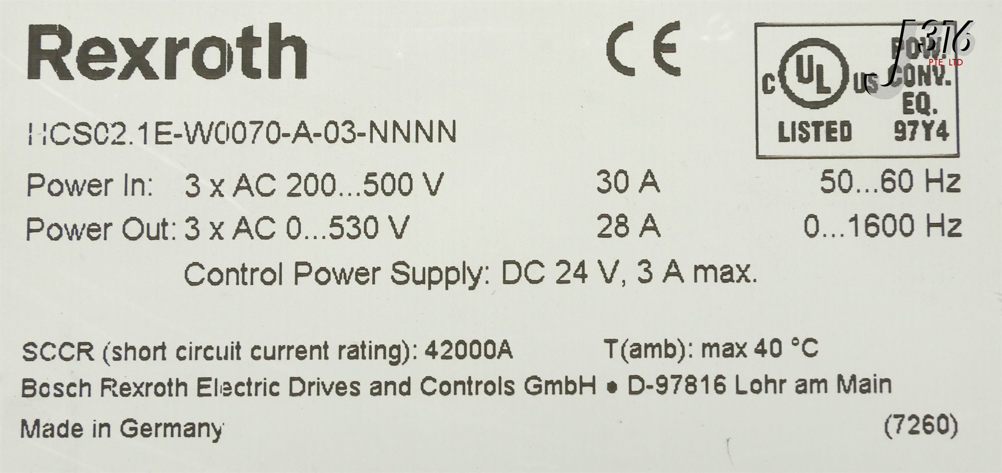 25424 REXROTH INDRADRIVE HCS02 CONTROLLER, R911305034 HCS02.1E